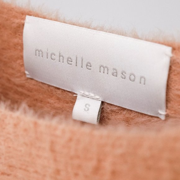 Michelle Mason Pink Oversized Cropped Sweater - Picture 5 of 8